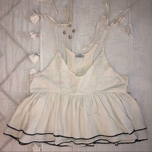 Ruffle Peplum Crop Tank